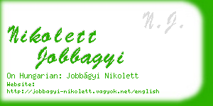 nikolett jobbagyi business card