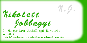 nikolett jobbagyi business card